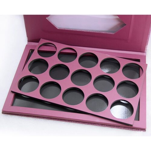 Large Empty Magnetic Makeup Palette with Transparent Window and 15X26MM insert.