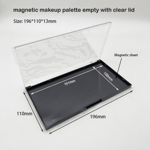 magnetic makeup palette empty with clear lid