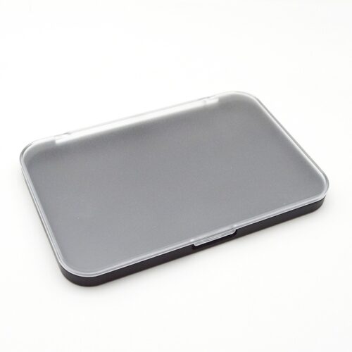 Premium Magnetic Empty Eyeshadow Palette - ABS Plastic Refillable Case with Frosted ClearMatte Black Lid