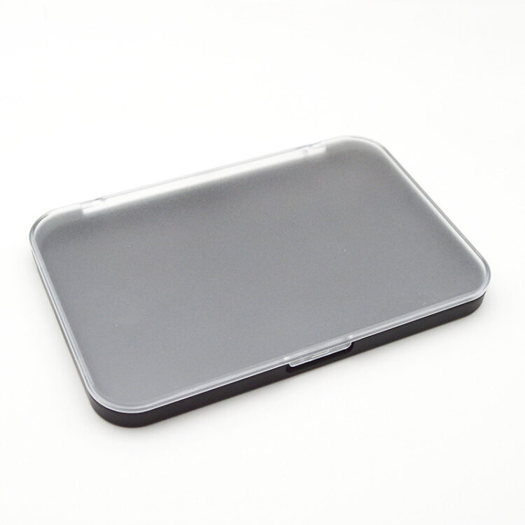 Premium Magnetic Empty Eyeshadow Palette - ABS Plastic Refillable Case with Frosted ClearMatte Black Lid