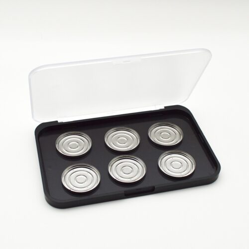 Premium Magnetic Empty Eyeshadow Palette - ABS Plastic Refillable Case with Frosted ClearMatte Black Lid