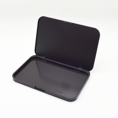 Premium Magnetic Empty Eyeshadow Palette - ABS Plastic Refillable Case with Frosted ClearMatte Black Lid