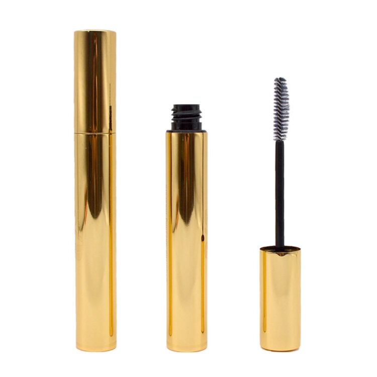 Gold Glossy Aluminum Mascara Tube
