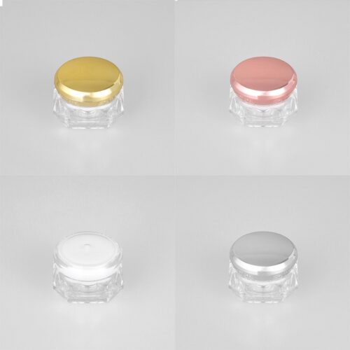 Diamond-Cut Acrylic Cream Jar - Leak-Proof Cosmetic Container, Multi-Size Options & Custom Branding