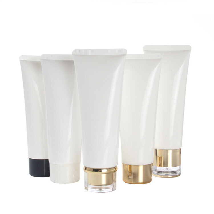 Custom PE Cosmetic Squeeze Tubes - Metallic Press Caps for BB Cream, Sunscreen & Cleansers (MOQ 500)