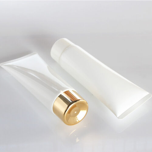 Custom PE Cosmetic Squeeze Tubes - Metallic Press Caps for BB Cream, Sunscreen & Cleansers (MOQ 500)