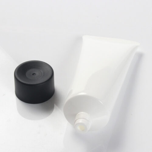 Custom PE Cosmetic Squeeze Tubes - Metallic Press Caps for BB Cream, Sunscreen & Cleansers (MOQ 500)