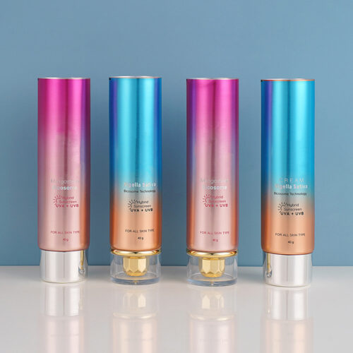 Custom Gradient Cosmetic Tubes｜PE Body & Acrylic Cap｜40g Cream Packaging (MOQ 500+)
