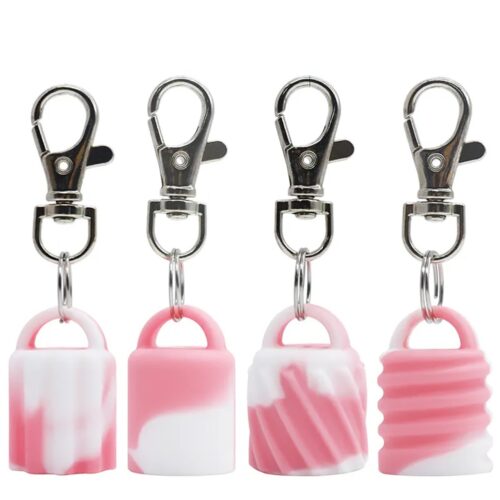 Portable Silicone Lip Balm Keychain Cap - Universal Lip Gloss Holder for Multi-Brands (MOQ 500)