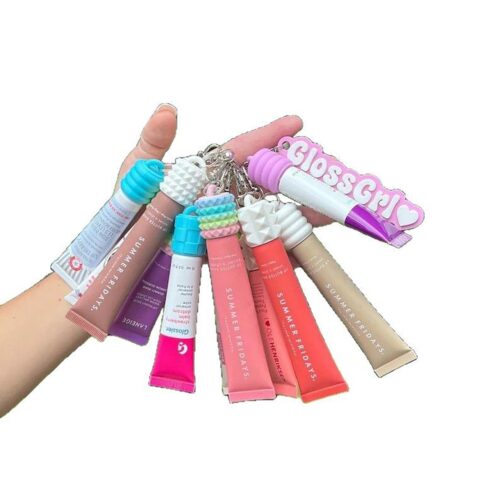 Portable Silicone Lip Balm Keychain Cap 6