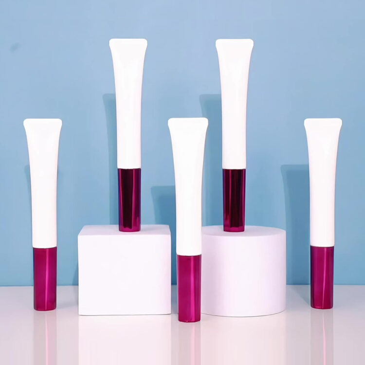 Single Bead Massage Tubes - 25ml Silicone Roller Packaging for Eye Cream & Lip Gloss (MOQ 1,000)