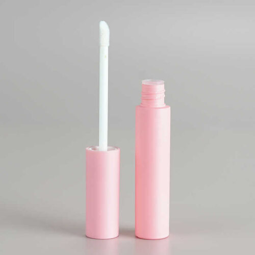 Matte Pink Mini Lip Gloss Tubes｜8ml Big Brush Design｜Girls Custom Packaging (MOQ 1000+pcs)
