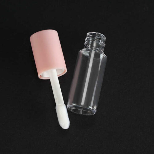 Pink Mini Lip Gloss Tubes｜4ml Cute Round｜Screw Cap Plastic Packaging (MOQ 12000pcs)
