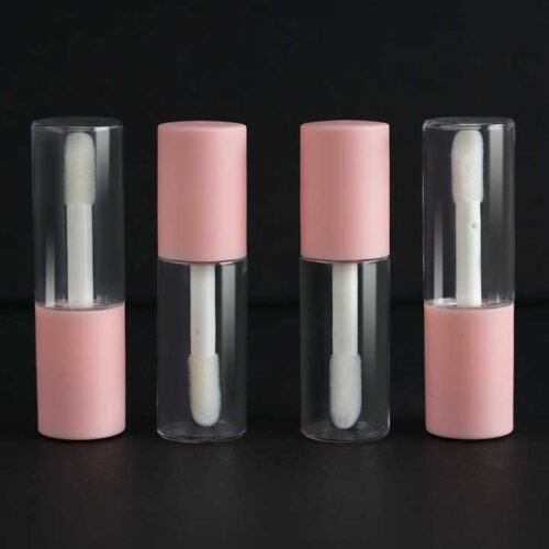Pink Mini Lip Gloss Tubes｜4ml Cute Round｜Screw Cap Plastic Packaging (MOQ 12000pcs)