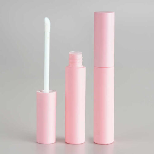 Matte Pink Mini Lip Gloss Tubes｜8ml Big Brush Design｜Girls Custom Packaging (MOQ 1000+pcs)